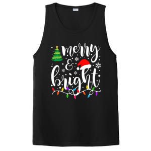 Merry And Bright Christmas Lights Funny Family Christmas PosiCharge Competitor Tank