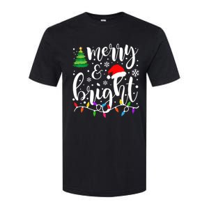 Merry And Bright Christmas Lights Funny Family Christmas Softstyle CVC T-Shirt