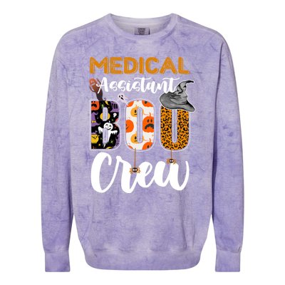 Medical Assistant Boo Crew Halloween Matching Med Asst Funny Gift Colorblast Crewneck Sweatshirt