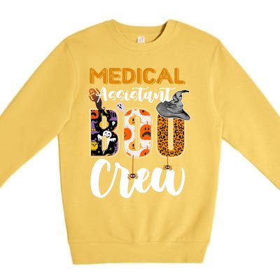 Medical Assistant Boo Crew Halloween Matching Med Asst Funny Gift Premium Crewneck Sweatshirt