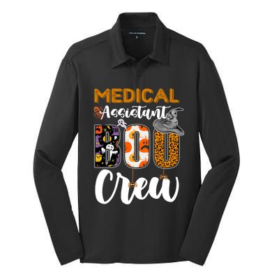 Medical Assistant Boo Crew Halloween Matching Med Asst Funny Gift Silk Touch Performance Long Sleeve Polo