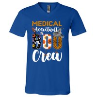 Medical Assistant Boo Crew Halloween Matching Med Asst Funny Gift V-Neck T-Shirt