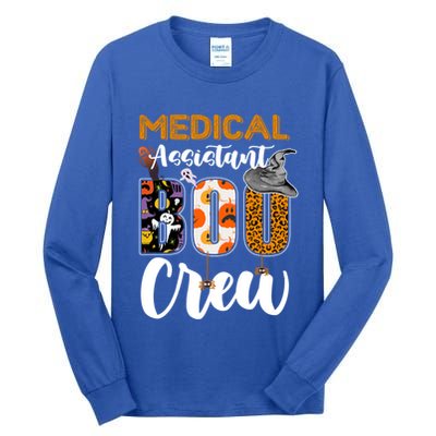 Medical Assistant Boo Crew Halloween Matching Med Asst Funny Gift Tall Long Sleeve T-Shirt