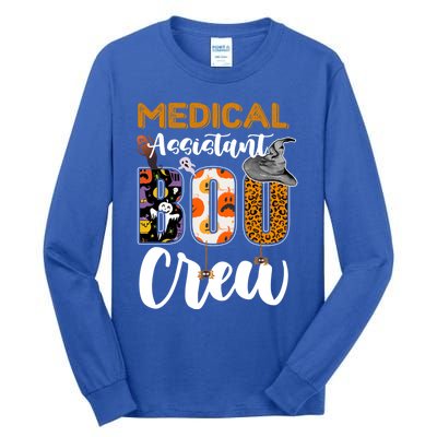 Medical Assistant Boo Crew Halloween Matching Med Asst Funny Gift Tall Long Sleeve T-Shirt