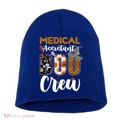 Medical Assistant Boo Crew Halloween Matching Med Asst Funny Gift Short Acrylic Beanie