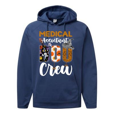 Medical Assistant Boo Crew Halloween Matching Med Asst Funny Gift Performance Fleece Hoodie