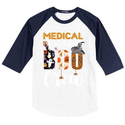 Medical Assistant Boo Crew Halloween Matching Med Asst Funny Gift Baseball Sleeve Shirt