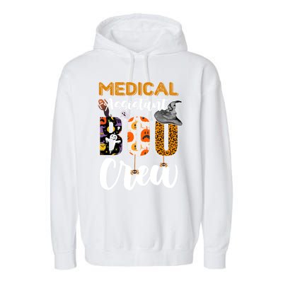 Medical Assistant Boo Crew Halloween Matching Med Asst Funny Gift Garment-Dyed Fleece Hoodie