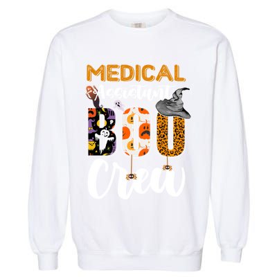 Medical Assistant Boo Crew Halloween Matching Med Asst Funny Gift Garment-Dyed Sweatshirt