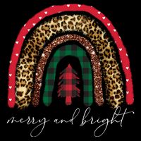 Merry And Bright Christmas Rainbow Festive 16 in Basic Backpack