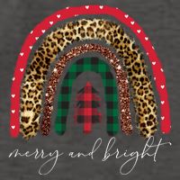 Merry And Bright Christmas Rainbow Festive Vector Backpack