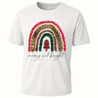 Merry And Bright Christmas Rainbow Festive Cooling Performance Crew T-Shirt