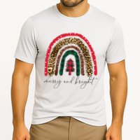 Merry And Bright Christmas Rainbow Festive Cooling Performance Crew T-Shirt