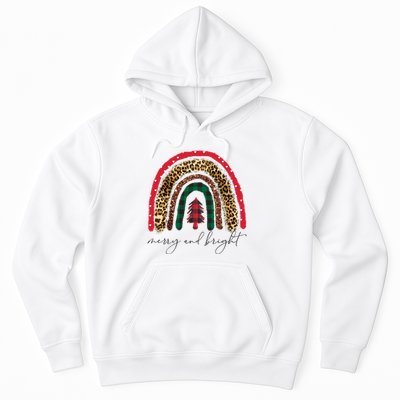 Merry And Bright Christmas Rainbow Festive Hoodie