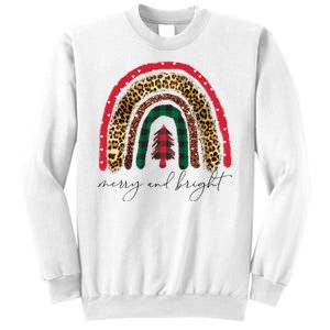 Merry And Bright Christmas Rainbow Festive Sweatshirt