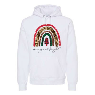 Merry And Bright Christmas Rainbow Festive Premium Hoodie