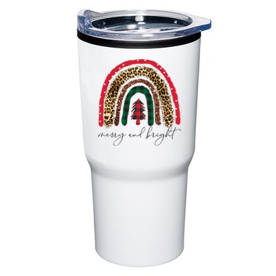 Merry And Bright Christmas Rainbow Festive Tumbler