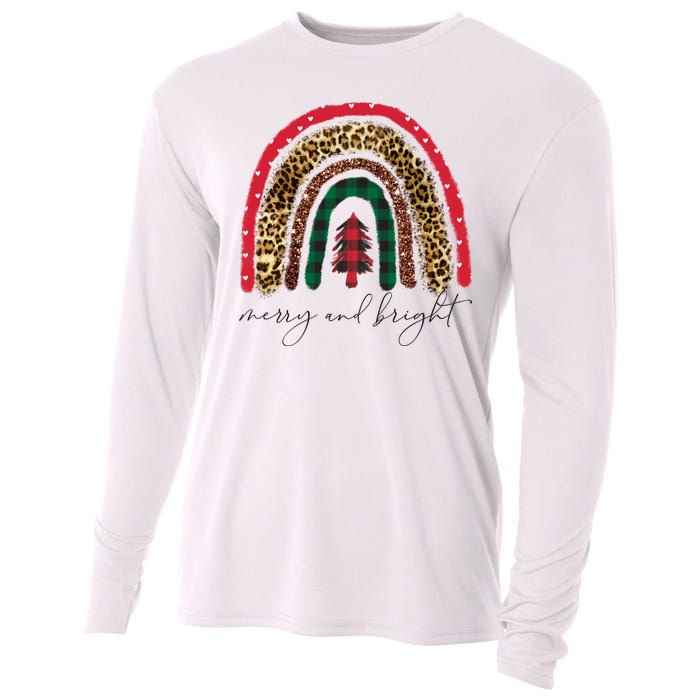 Merry And Bright Christmas Rainbow Festive Cooling Performance Long Sleeve Crew