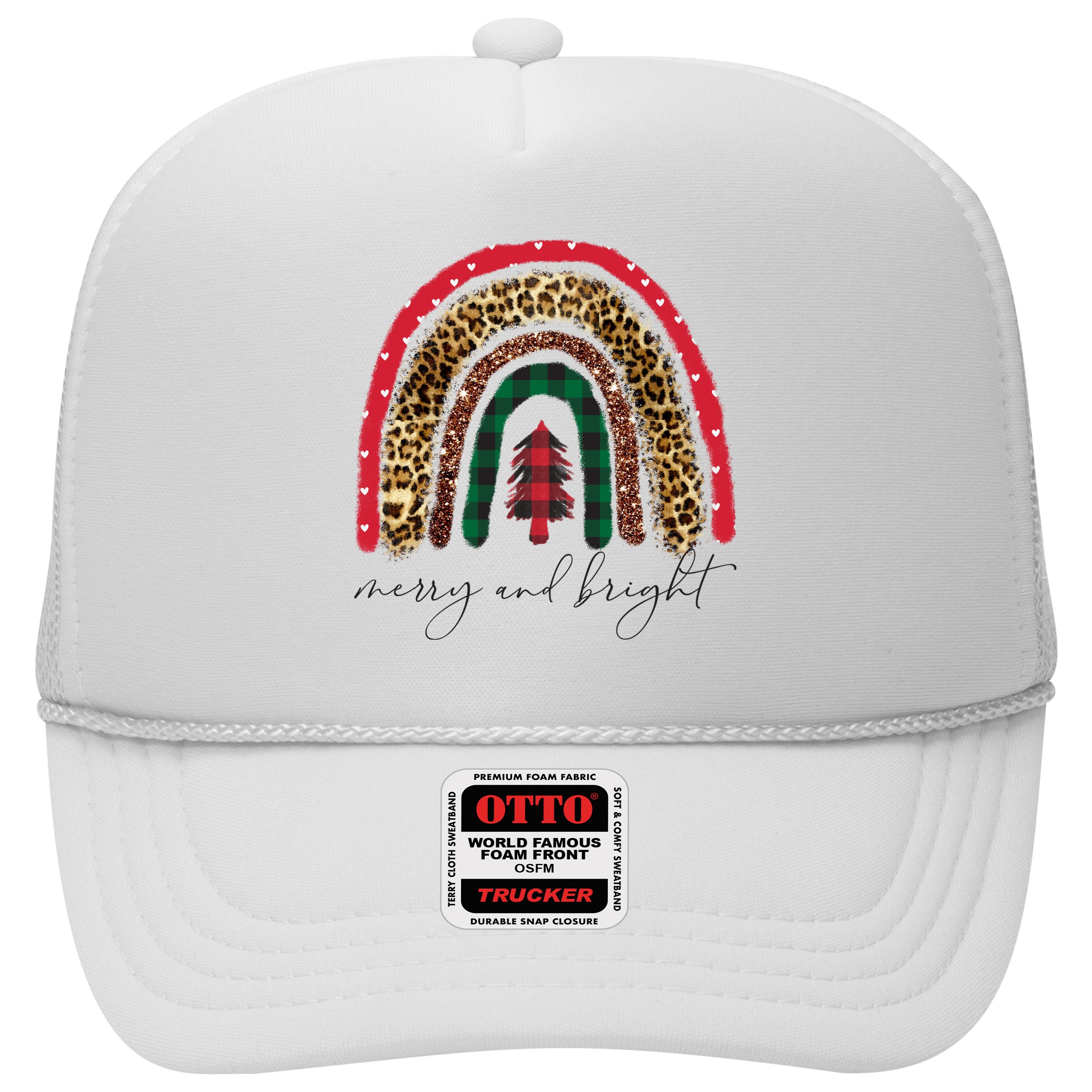 Merry And Bright Christmas Rainbow Festive Hat