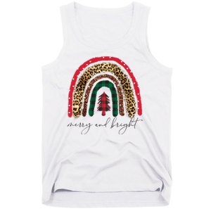 Merry And Bright Christmas Rainbow Festive Tank Top