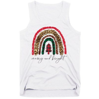 Merry And Bright Christmas Rainbow Festive Tank Top