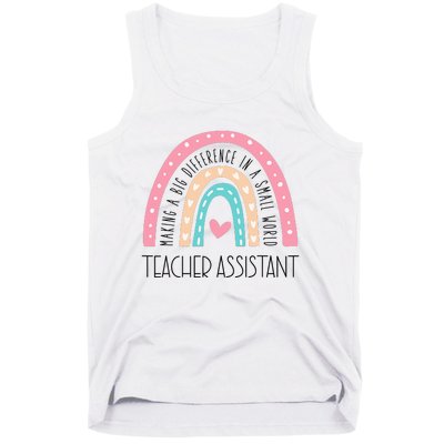 Making A Big Difference In A Small Word Teacher Assistant Tank Top