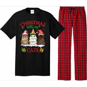 Merry And Bright With Cats Christmas With My Cats Meaningful Gift Pajama Set