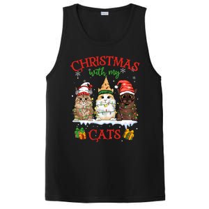 Merry And Bright With Cats Christmas With My Cats Meaningful Gift PosiCharge Competitor Tank