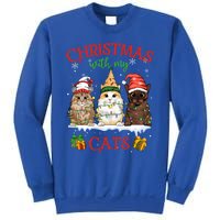 Merry And Bright With Cats Christmas With My Cats Meaningful Gift Sweatshirt