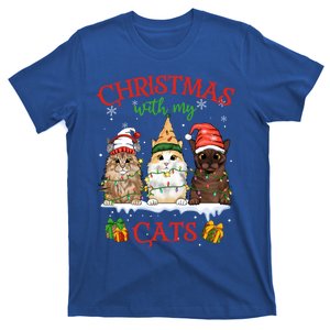 Merry And Bright With Cats Christmas With My Cats Meaningful Gift T-Shirt