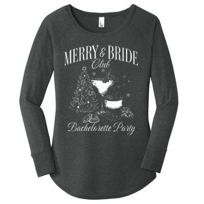 Merry And Bride Club Bachelorette Party Cocktail Christmas Women's Perfect Tri Tunic Long Sleeve Shirt