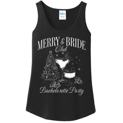 Merry And Bride Club Bachelorette Party Cocktail Christmas Ladies Essential Tank