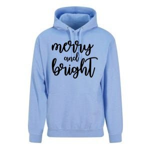 Merry And Bright Festive Christmas Holiday Unisex Surf Hoodie