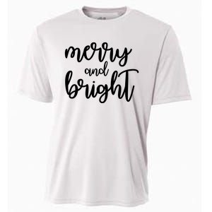 Merry And Bright Festive Christmas Holiday Cooling Performance Crew T-Shirt