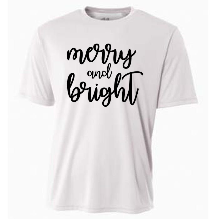 Merry And Bright Festive Christmas Holiday Cooling Performance Crew T-Shirt