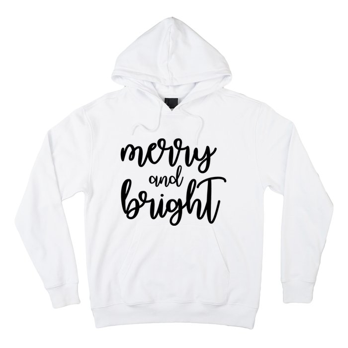 Merry And Bright Festive Christmas Holiday Hoodie