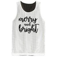 Merry And Bright Festive Christmas Holiday Mesh Reversible Basketball Jersey Tank