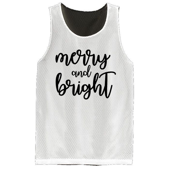 Merry And Bright Festive Christmas Holiday Mesh Reversible Basketball Jersey Tank