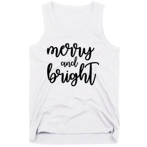 Merry And Bright Festive Christmas Holiday Tank Top