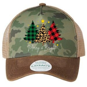 Merry And Bright Christmas Tree Festive Legacy Tie Dye Trucker Hat