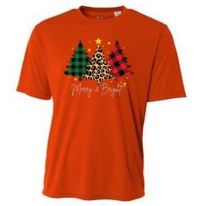 Merry And Bright Christmas Tree Festive Cooling Performance Crew T-Shirt