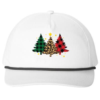 Merry And Bright Christmas Tree Festive Snapback Five-Panel Rope Hat