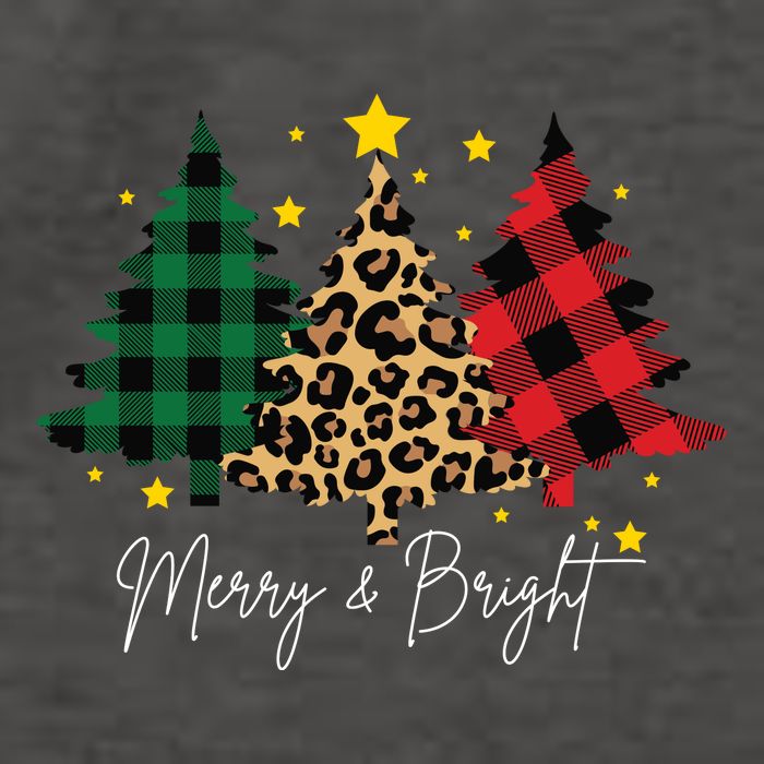 Merry And Bright Christmas Tree Festive Vector Backpack
