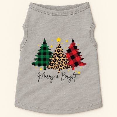 Merry And Bright Christmas Tree Festive Doggie Tank