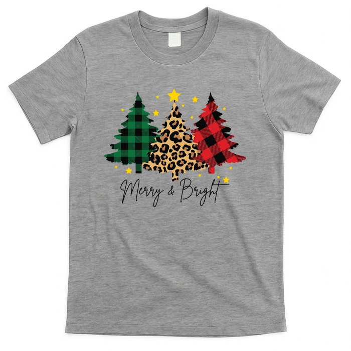 Merry And Bright Christmas Tree Festive T-Shirt