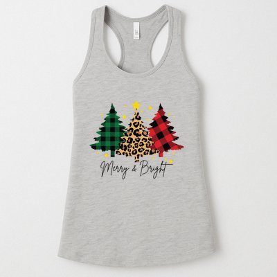 Merry And Bright Christmas Tree Festive Womens Tank Top