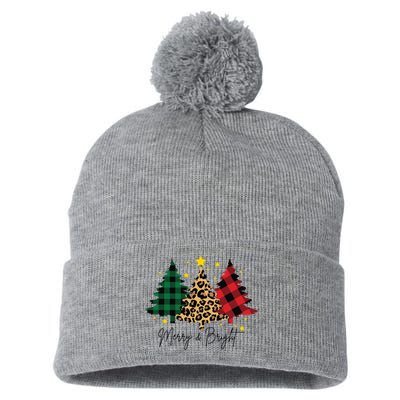 Merry And Bright Christmas Tree Festive Pom Pom 12in Knit Beanie