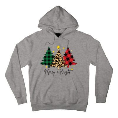 Merry And Bright Christmas Tree Festive Tall Hoodie