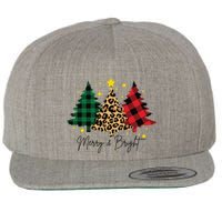 Merry And Bright Christmas Tree Festive Wool Snapback Cap
