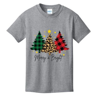 Merry And Bright Christmas Tree Festive Kids T-Shirt